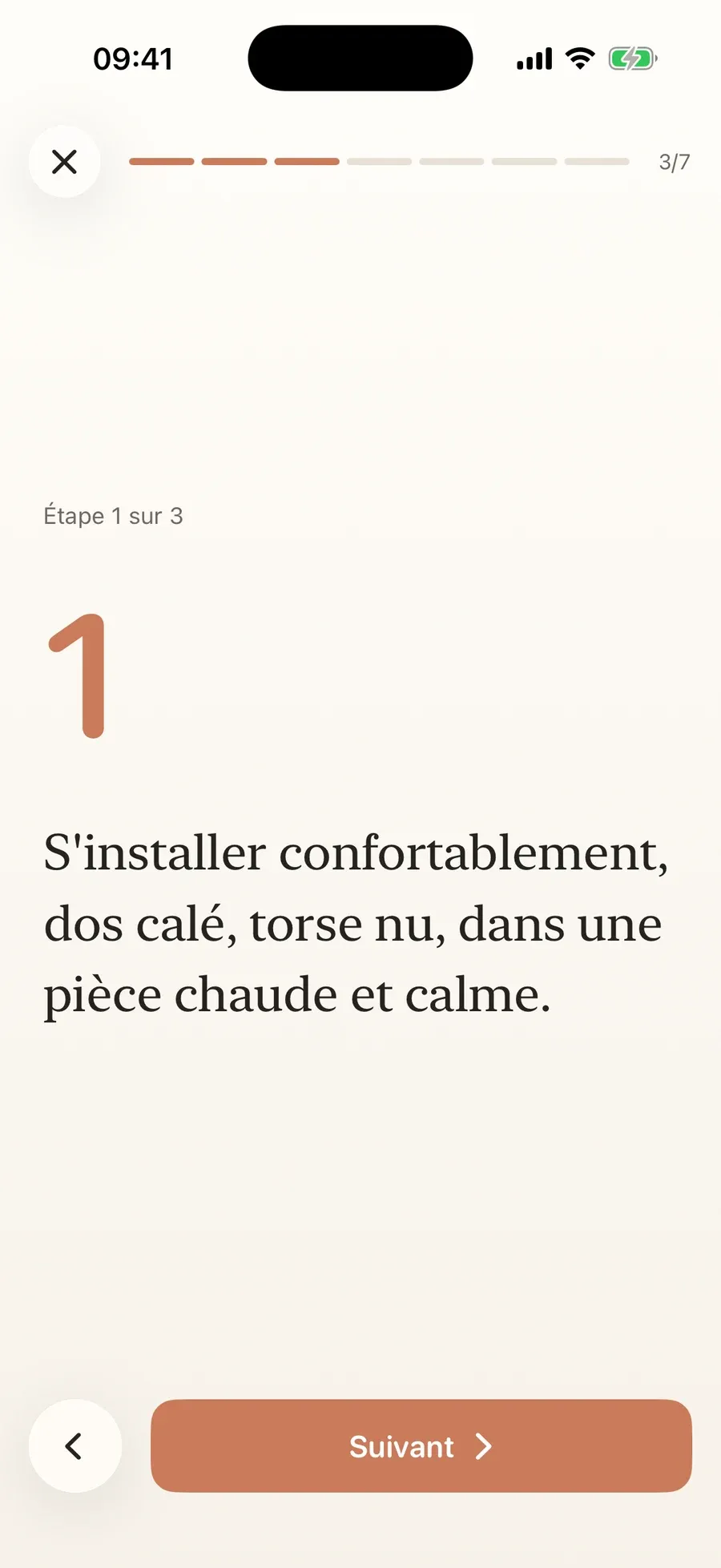 Activité « Peau à peau », une étape par page